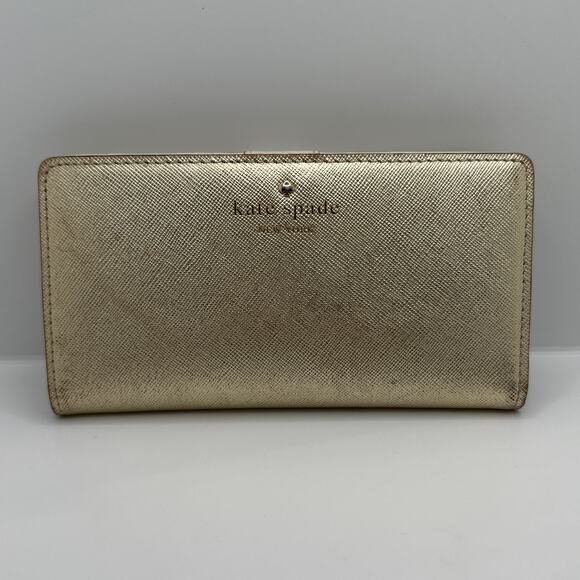 KATE SPADE New York Gold Bifold Wallet - Picture 9 of 9